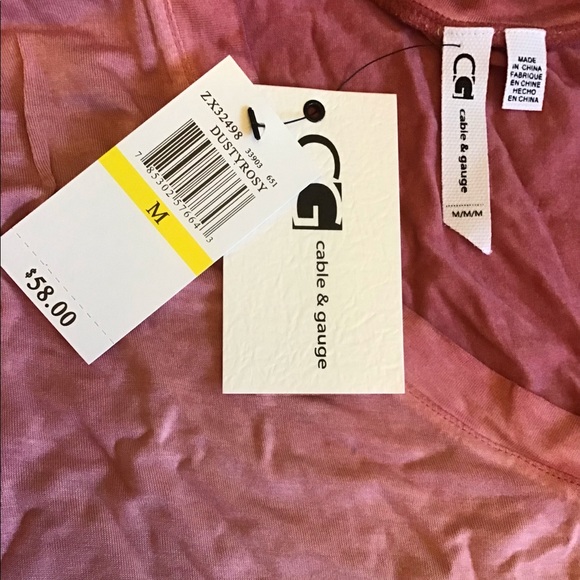 Cable & Gauge Tops Cable Gauge Vneck Tee With Swing Hem Poshmark